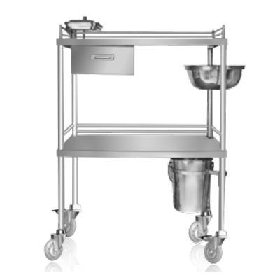 上海躍進(jìn)不銹鋼換藥車醫(yī)用推車治療車