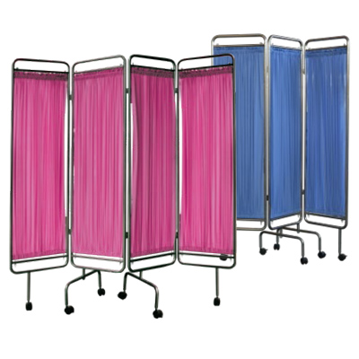 上海躍進醫(yī)用屏風不銹鋼折疊移動隔斷隔離折屏