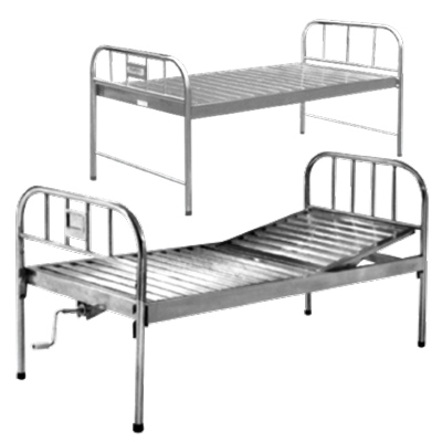 上海躍進(jìn)不銹鋼醫(yī)用病床手動(dòng)單搖雙搖床